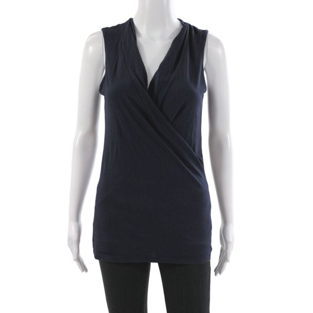 Velvet by Graham & Spencer Womens Basic Sleeveless V Neck Cotton Tank Size M